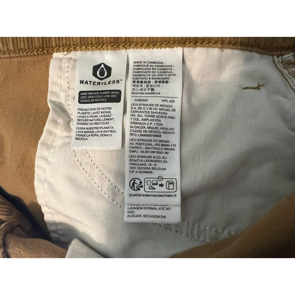 Levis Women's '94 Baggy Mid-Rise Corduroy Jeans Camel  Size 26  Boho Skater - Picture 12 of 15